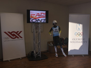 Latvian Luge Federation in collaboration with French Luge (FFSG) takes part in IOC Solidarity program